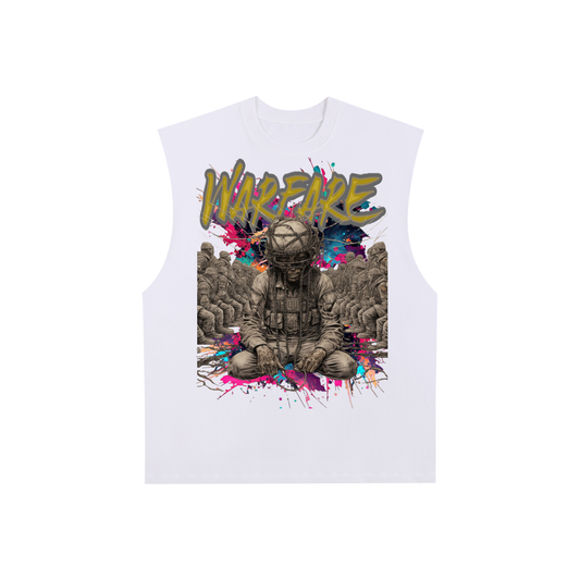 Raw Edge Cotton Tank Top