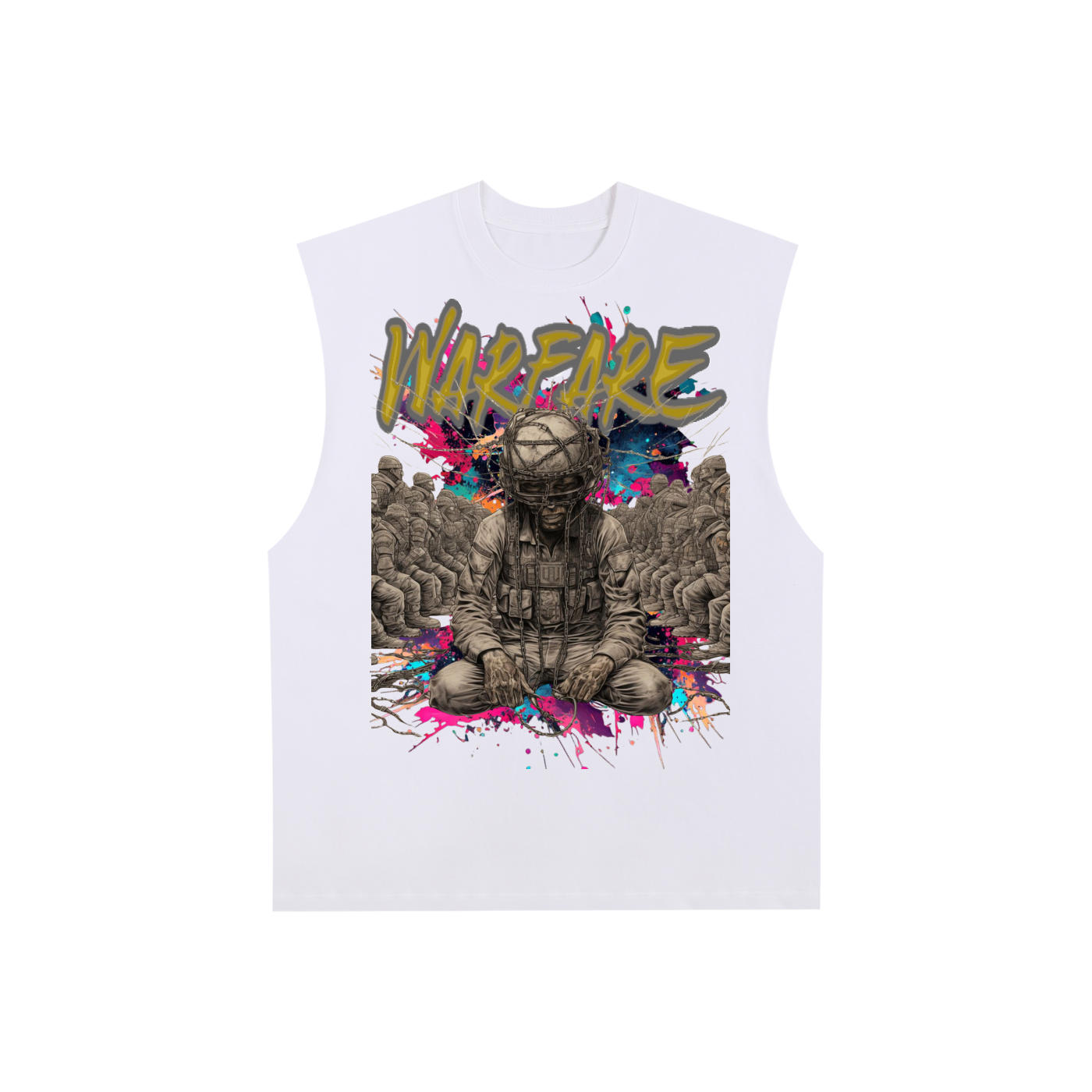 Raw Edge Cotton Tank Top
