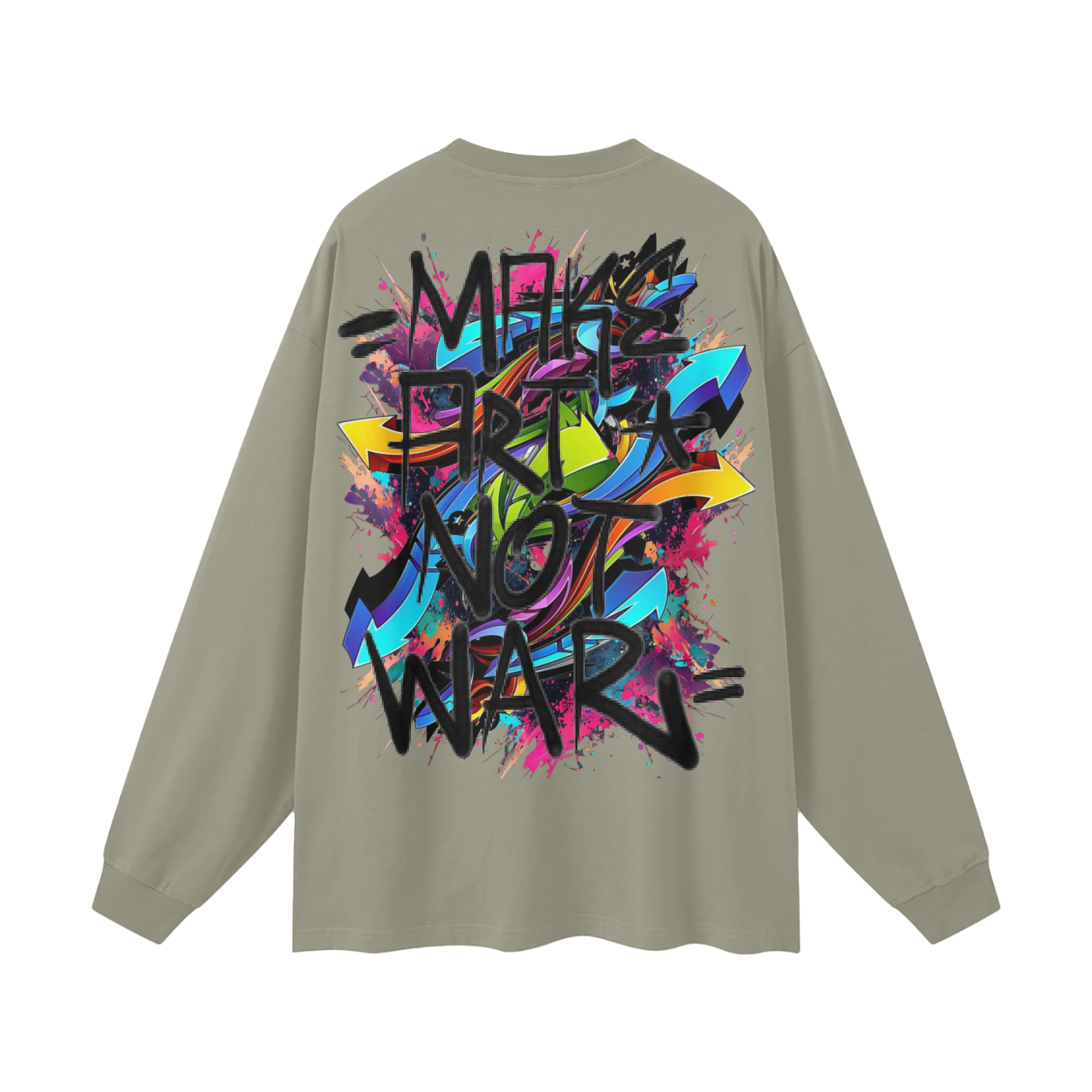 Make Art Streetwear Unisex Cotton Long Sleeve Tee
