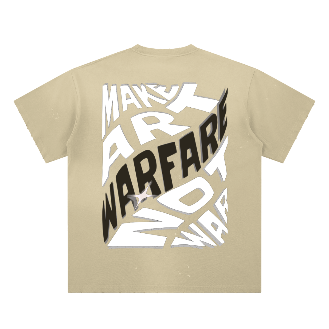 Hand-Frayed Sunfade Paint Splatter T-Shirt