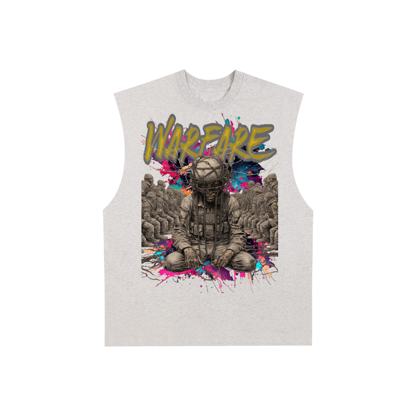 Raw Edge Cotton Tank Top