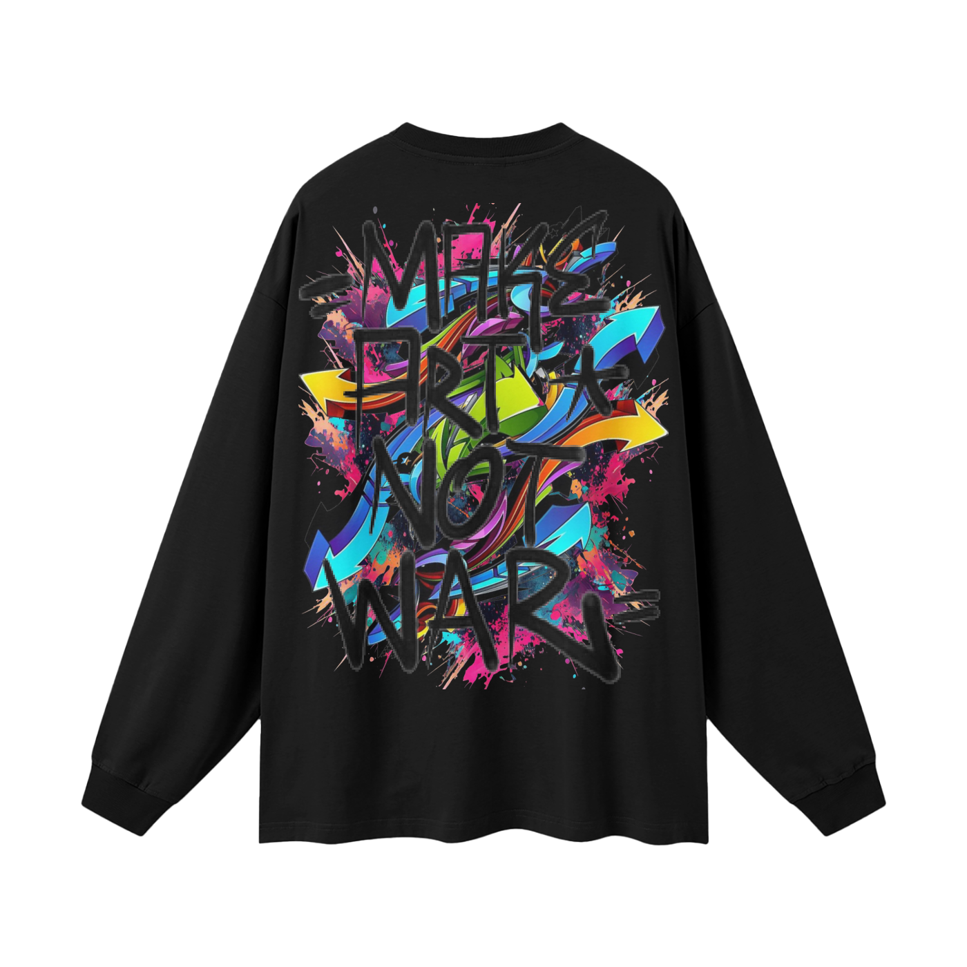 Make Art Streetwear Unisex Cotton Long Sleeve Tee