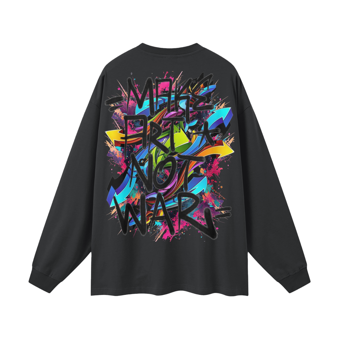 Make Art Streetwear Unisex Cotton Long Sleeve Tee