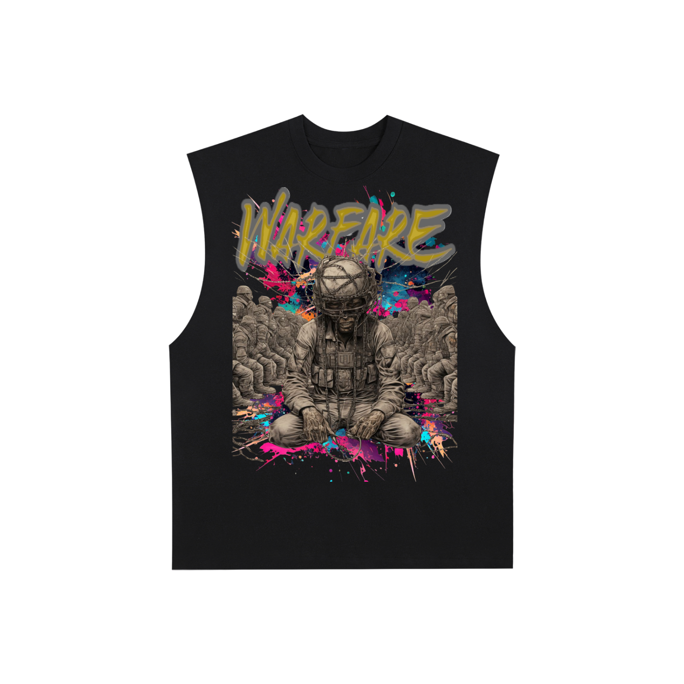 Raw Edge Cotton Tank Top