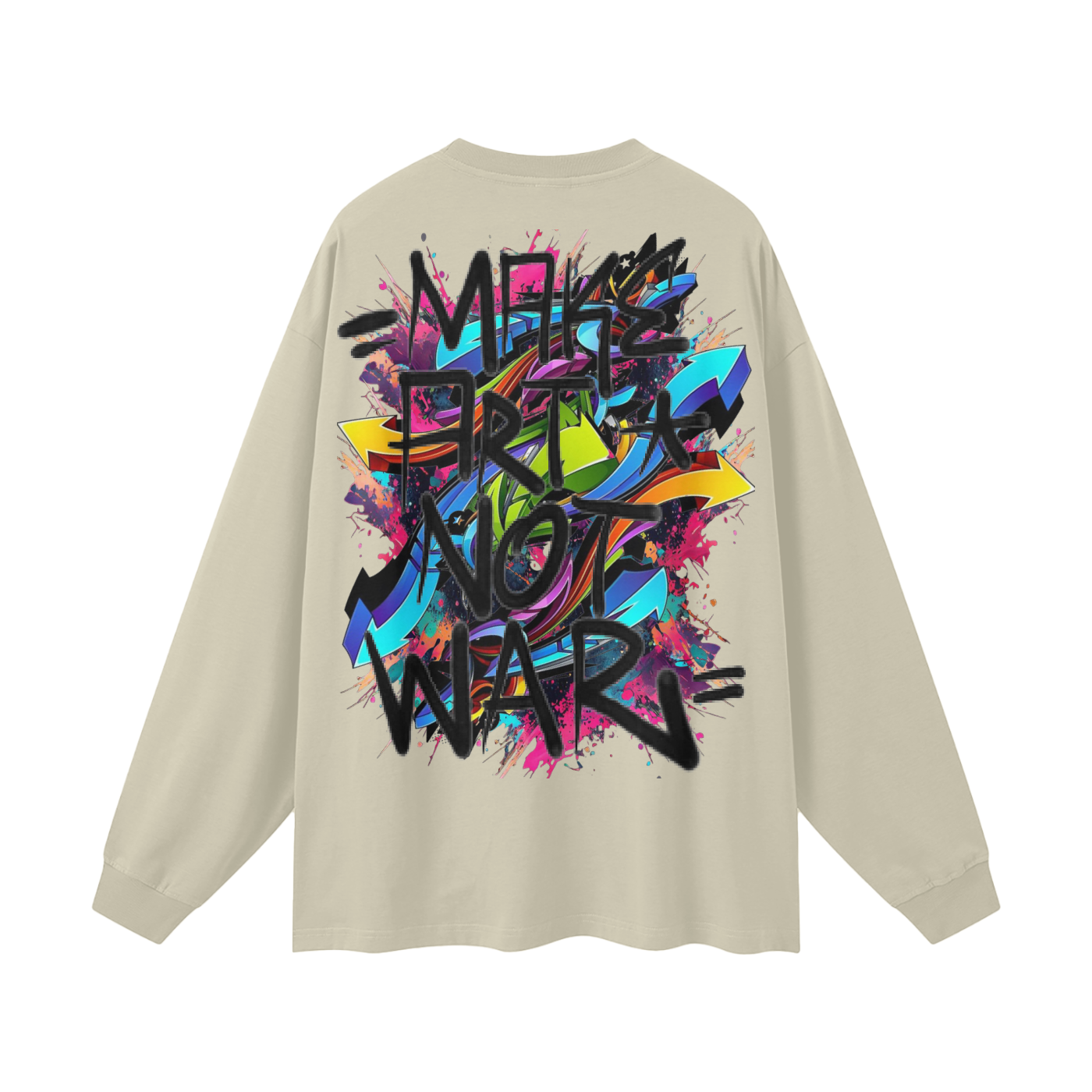 Make Art Streetwear Unisex Cotton Long Sleeve Tee