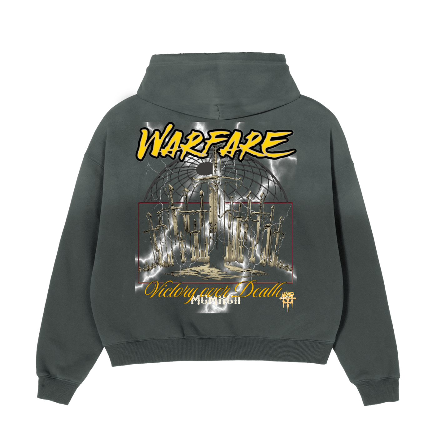 Frayed Sunfade Boxy Fleece Hoodie