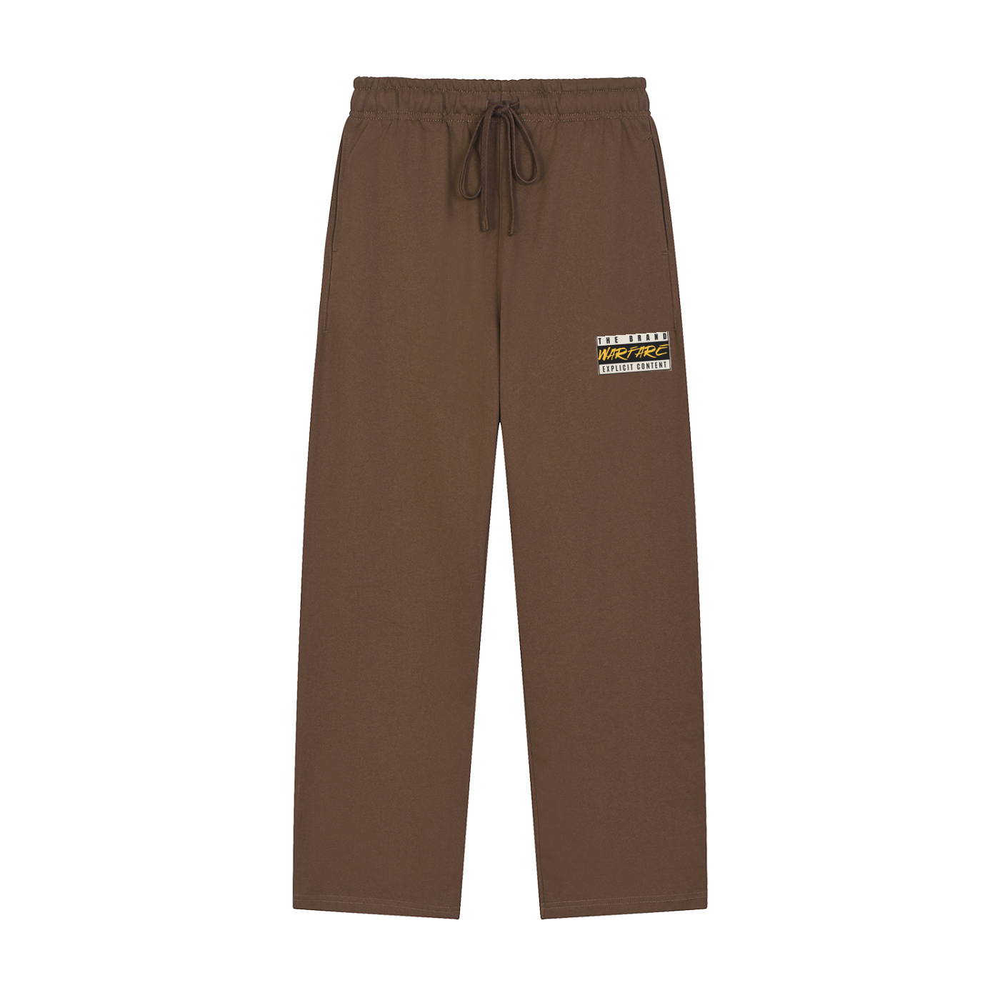 Solid Color Straight-Leg Sweatpants