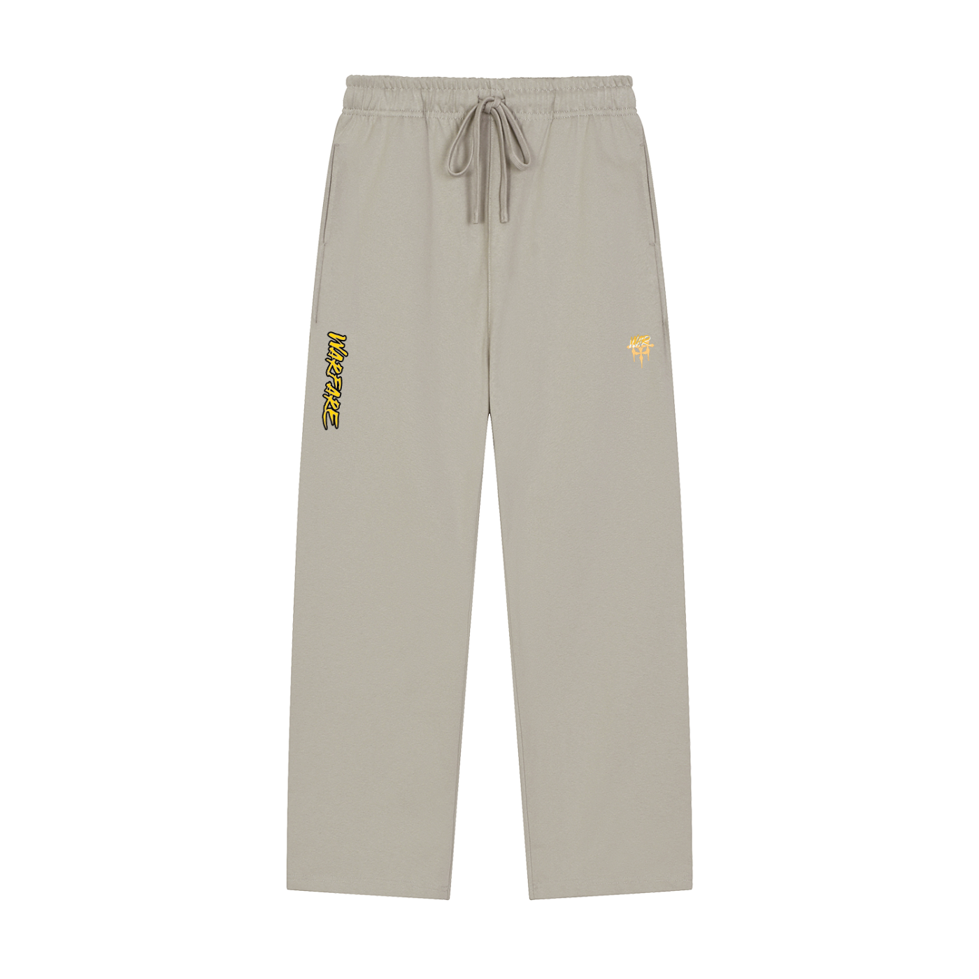Solid Color Straight-Leg Sweatpants