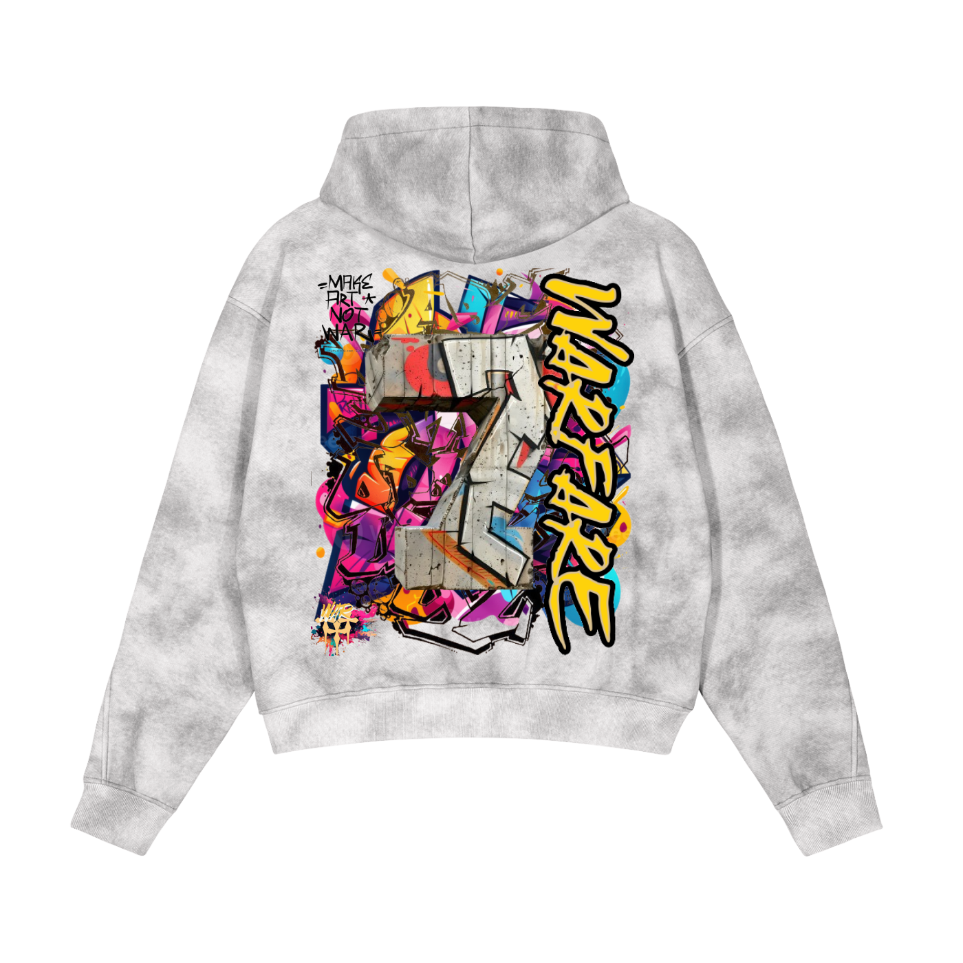 Dirty Washed Zip-Up Fleece Hoodie