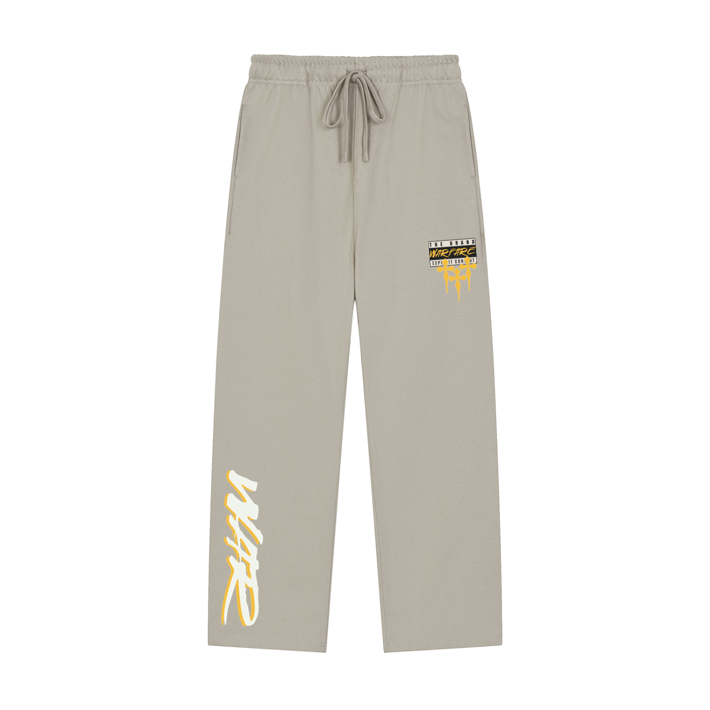 Solid Color Straight-Leg Sweatpants