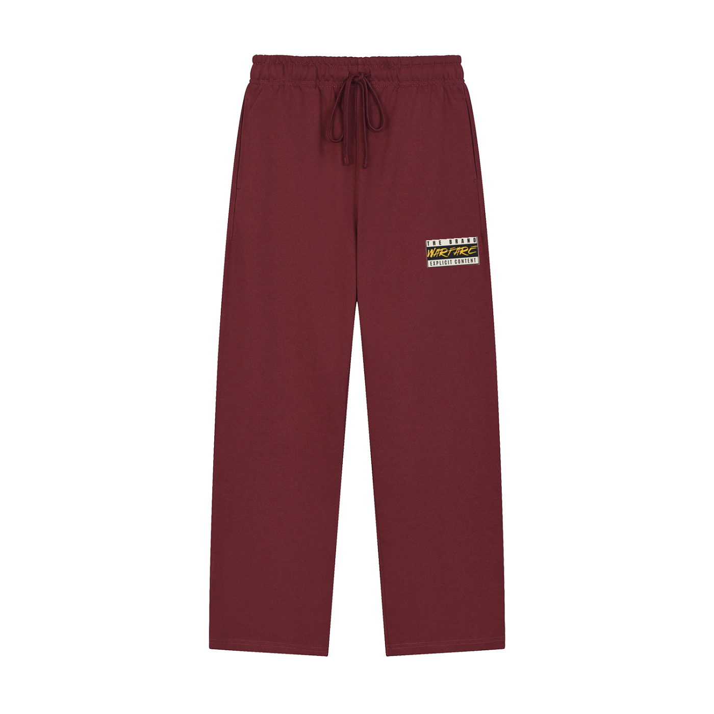 Solid Color Straight-Leg Sweatpants