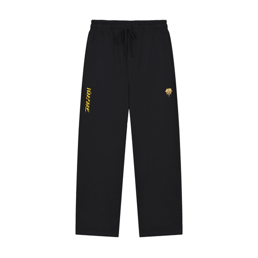 Solid Color Straight-Leg Sweatpants