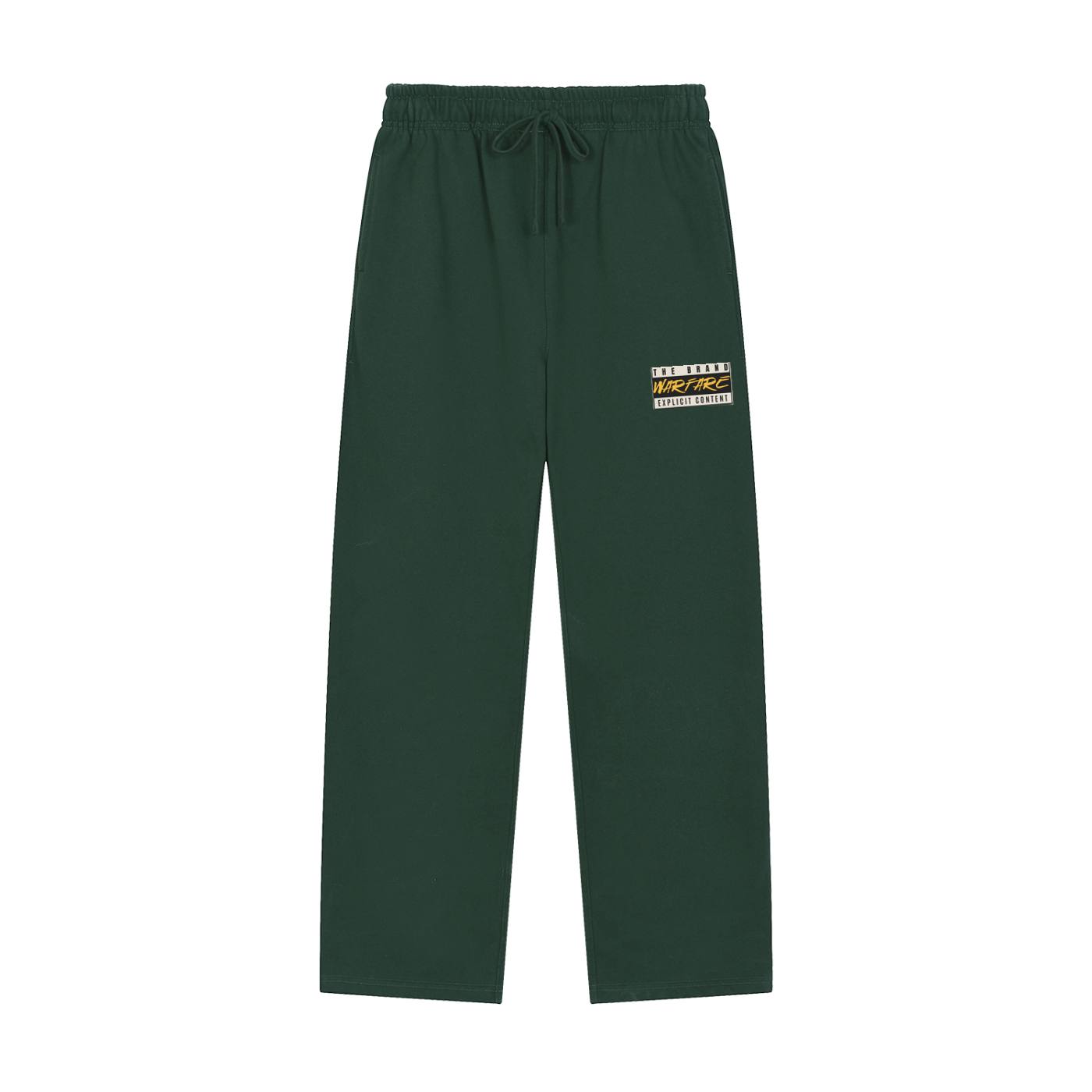 Solid Color Straight-Leg Sweatpants