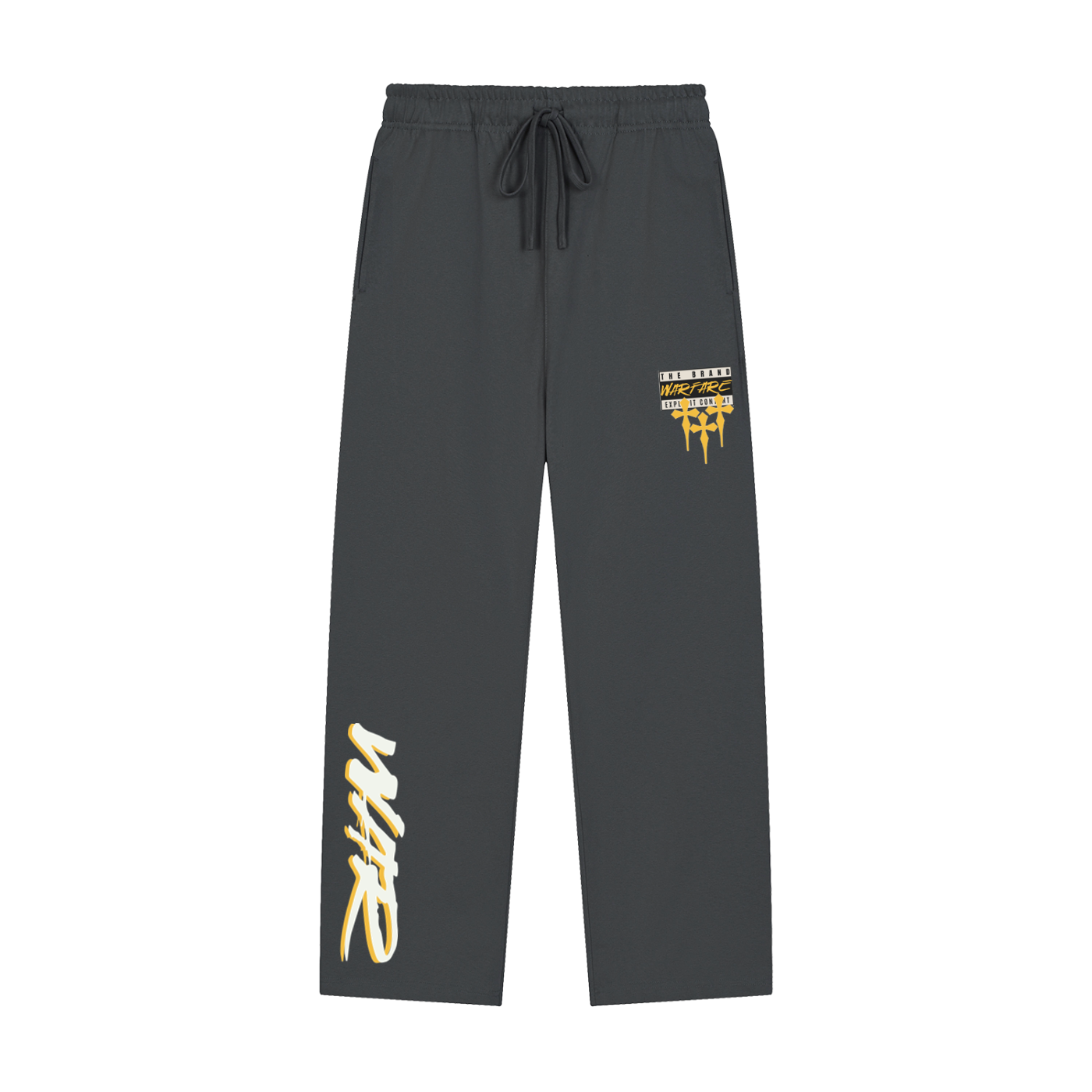 Solid Color Straight-Leg Sweatpants