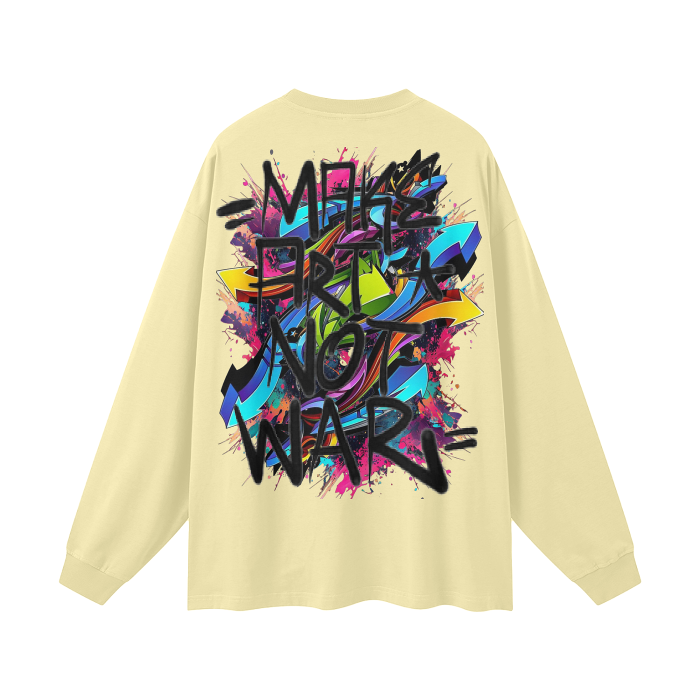 Make Art Streetwear Unisex Cotton Long Sleeve Tee