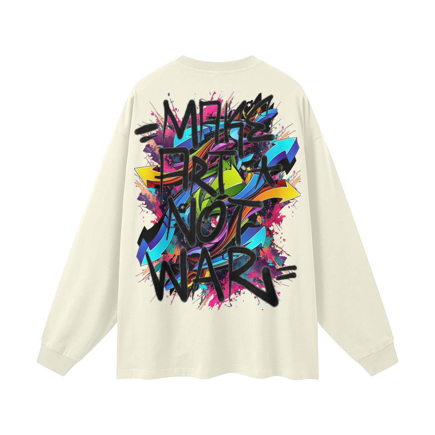 Make Art Streetwear Unisex Cotton Long Sleeve Tee
