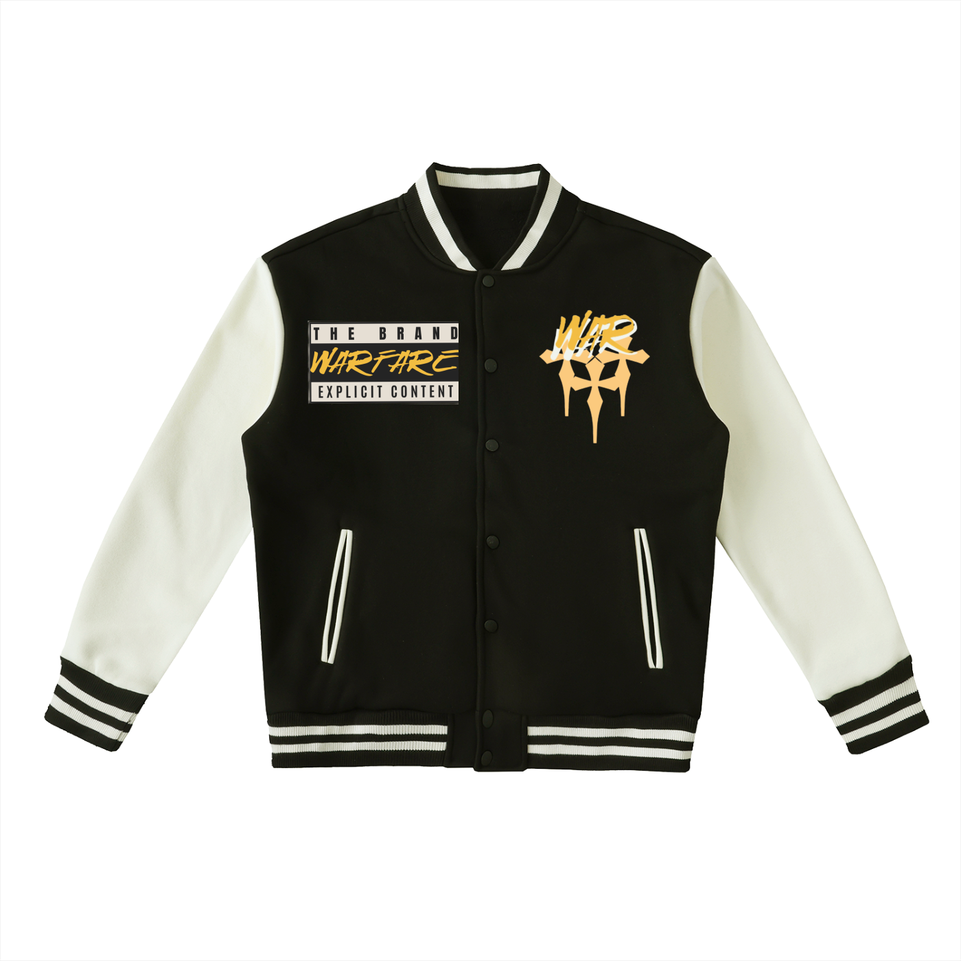 Two-Tone Fleeced Varsity Jacket