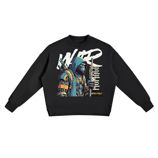 Fleece Side Slit Crewneck Sweatshirt