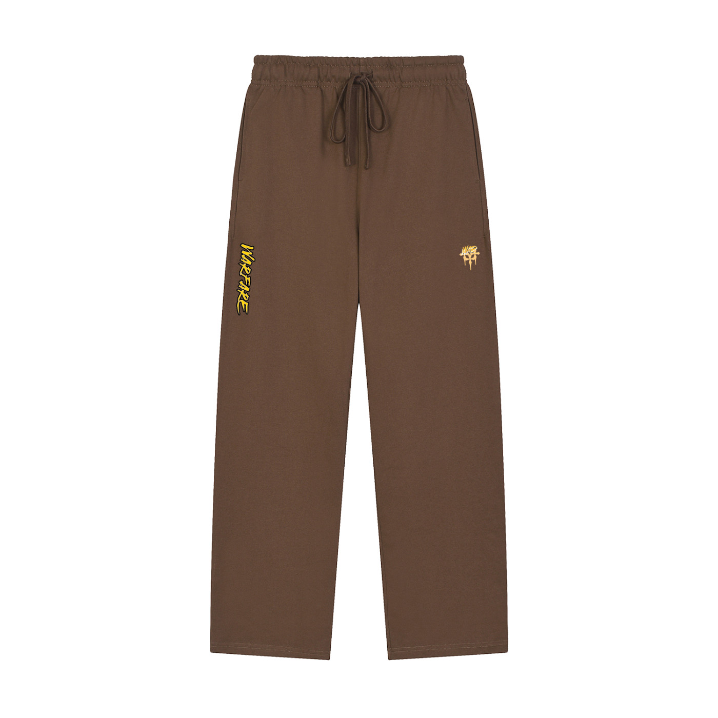 Solid Color Straight-Leg Sweatpants