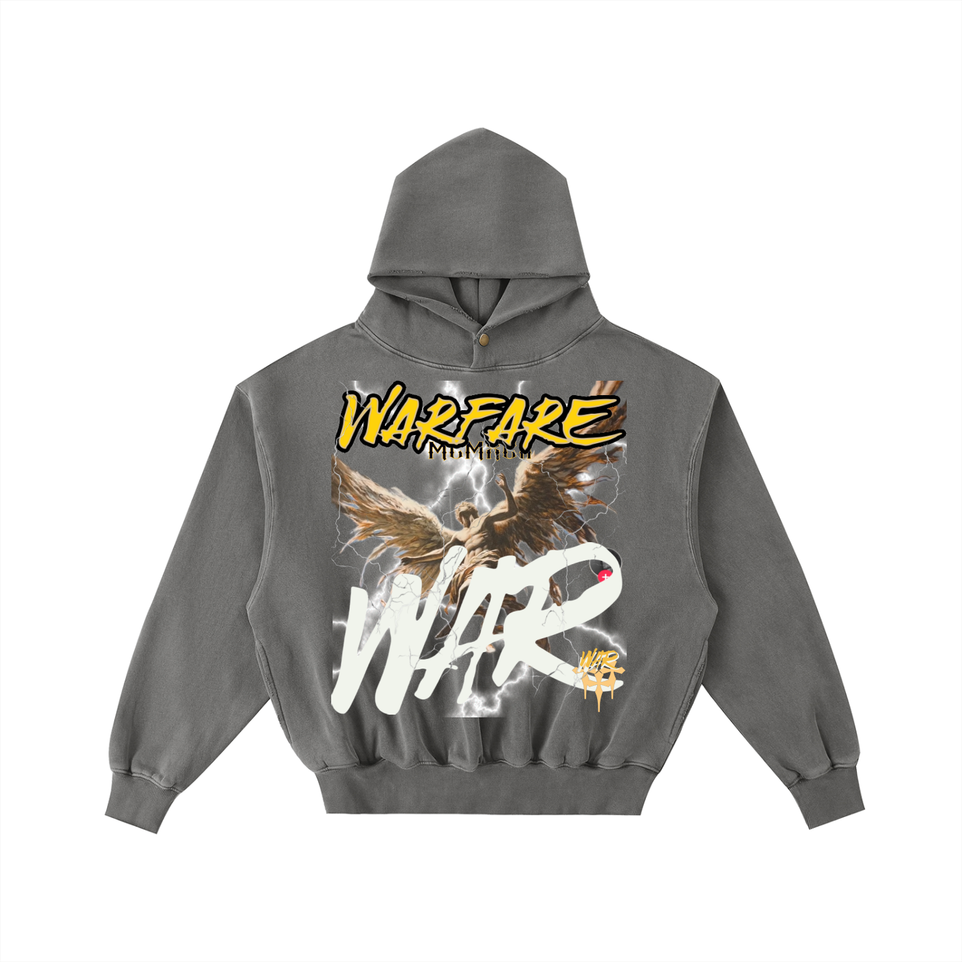 Frayed Enzyme Washed Fleece Hoodie