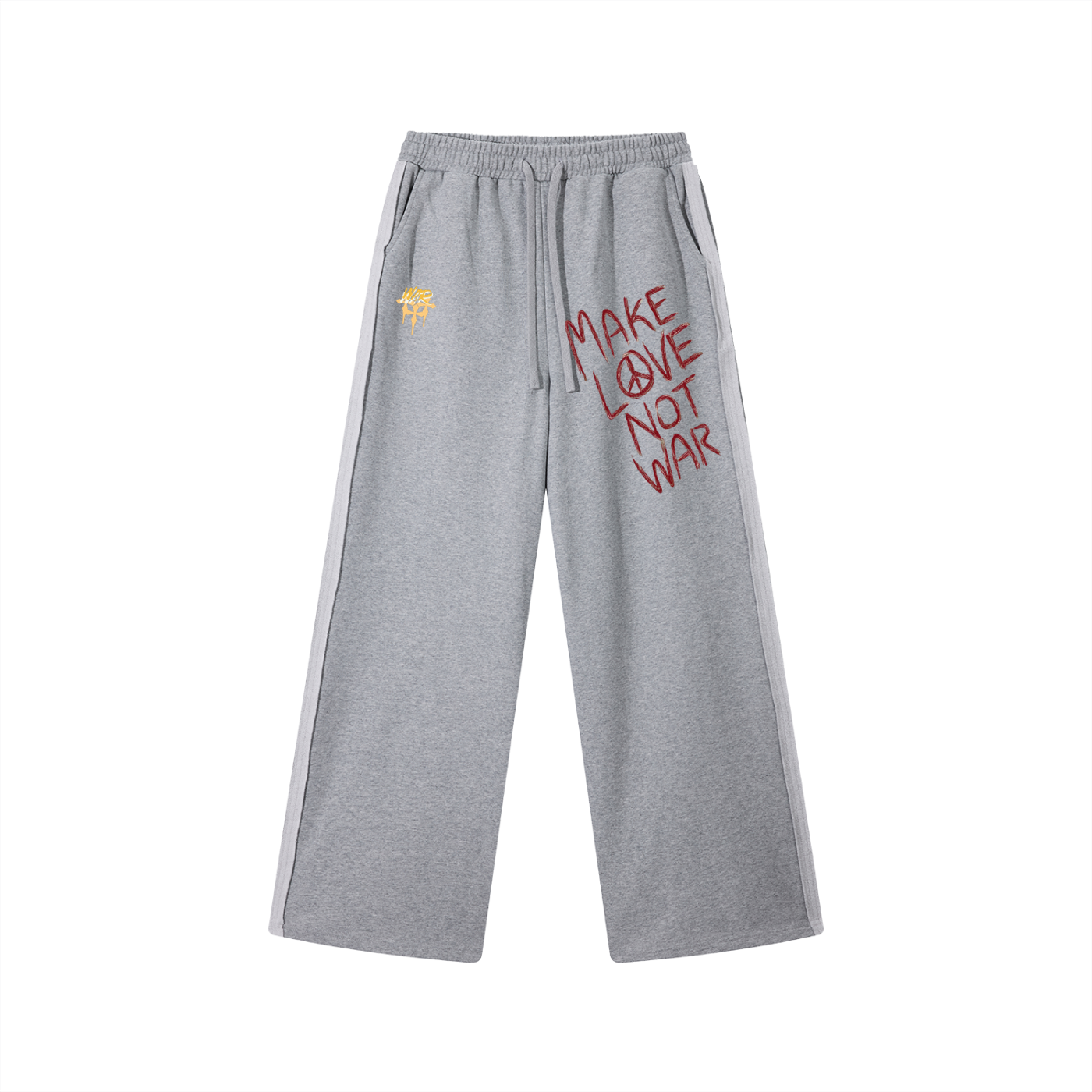 Contrast Tape Straight-Leg Sweatpants