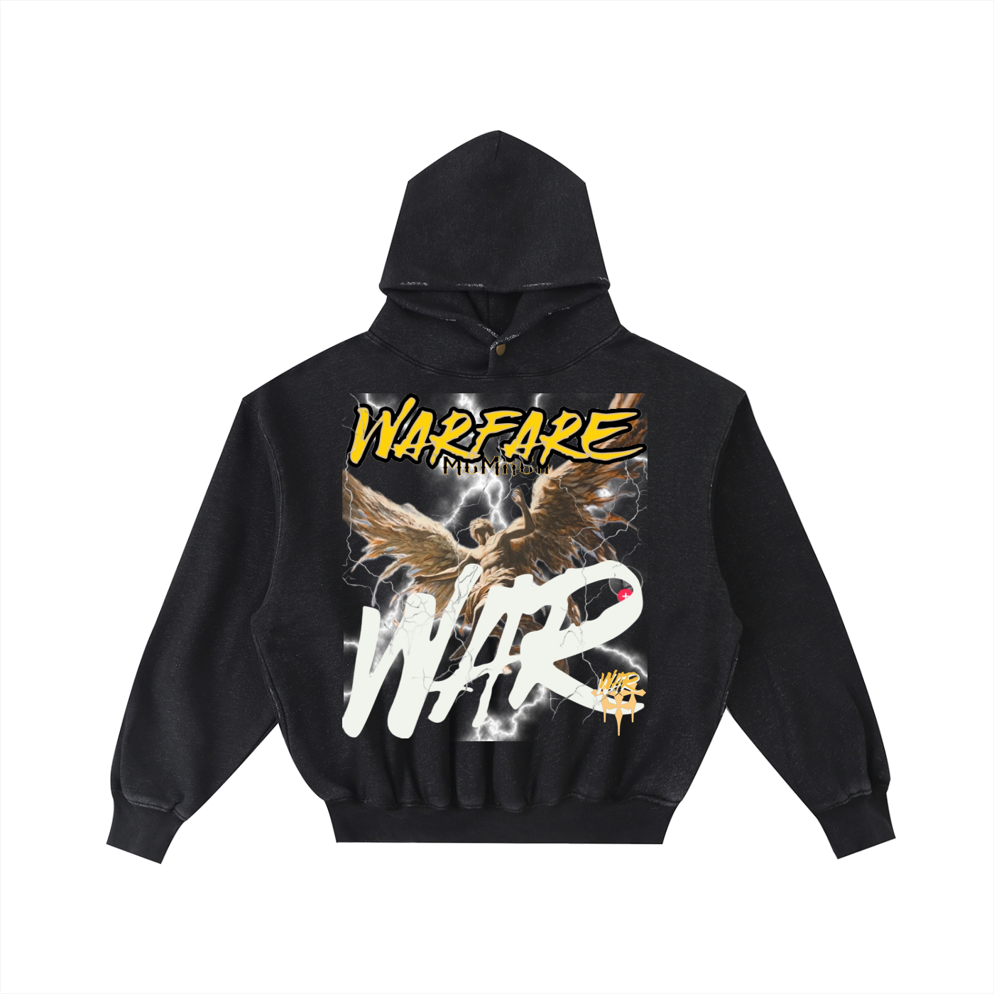 Frayed Enzyme Washed Fleece Hoodie