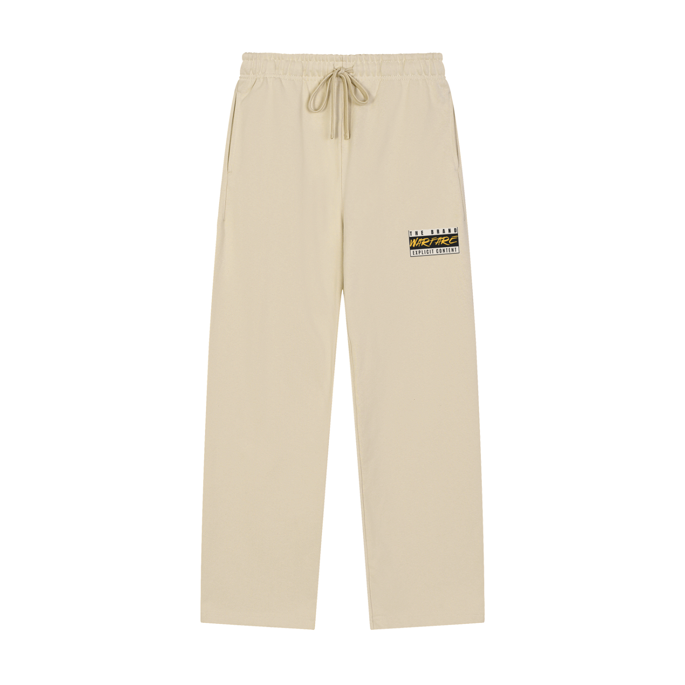 Solid Color Straight-Leg Sweatpants