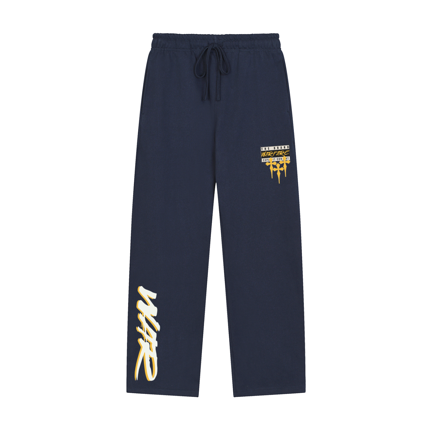Solid Color Straight-Leg Sweatpants