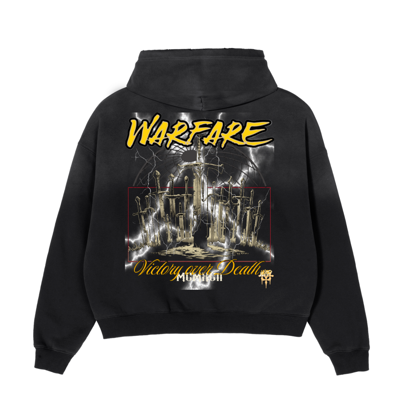 Frayed Sunfade Boxy Fleece Hoodie
