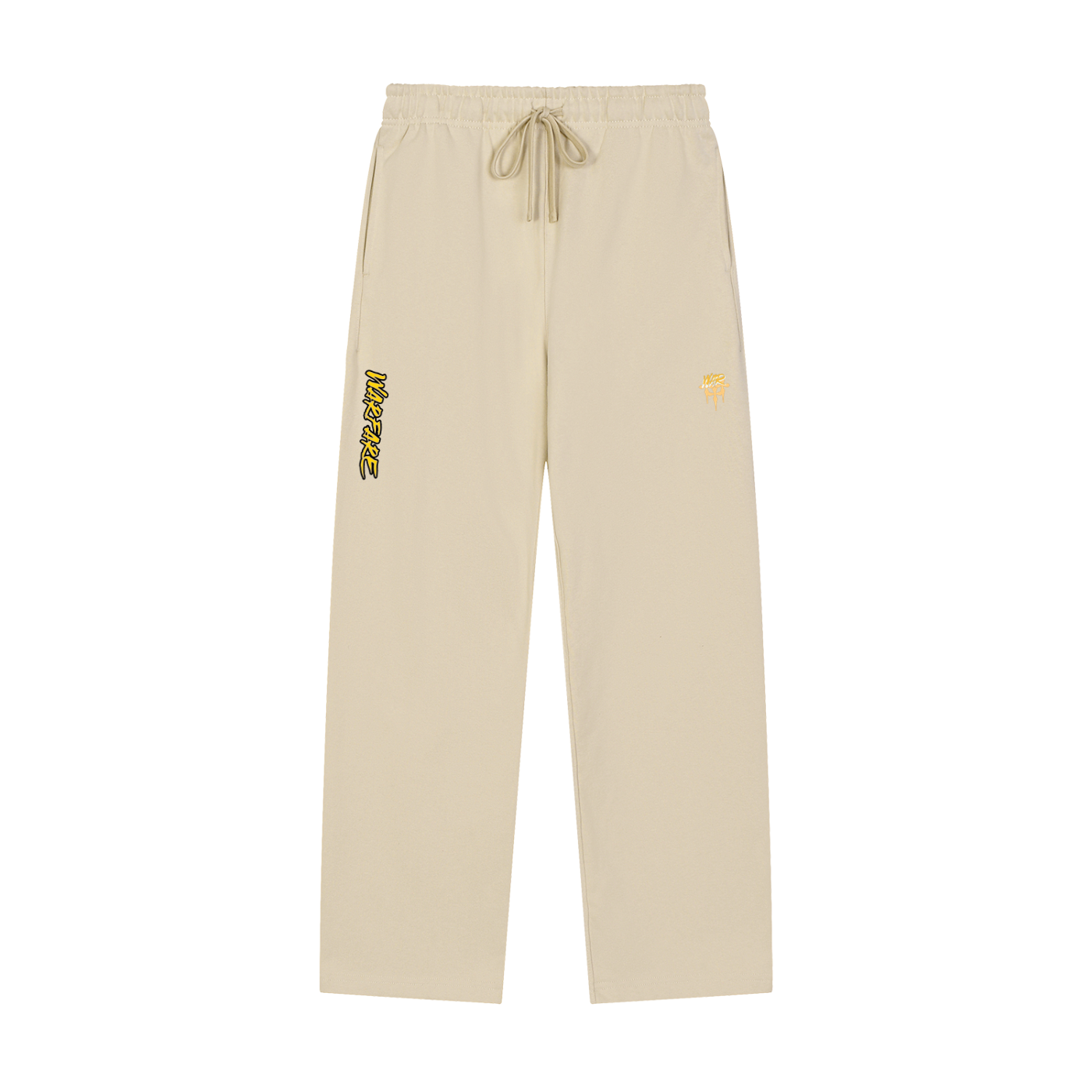 Solid Color Straight-Leg Sweatpants