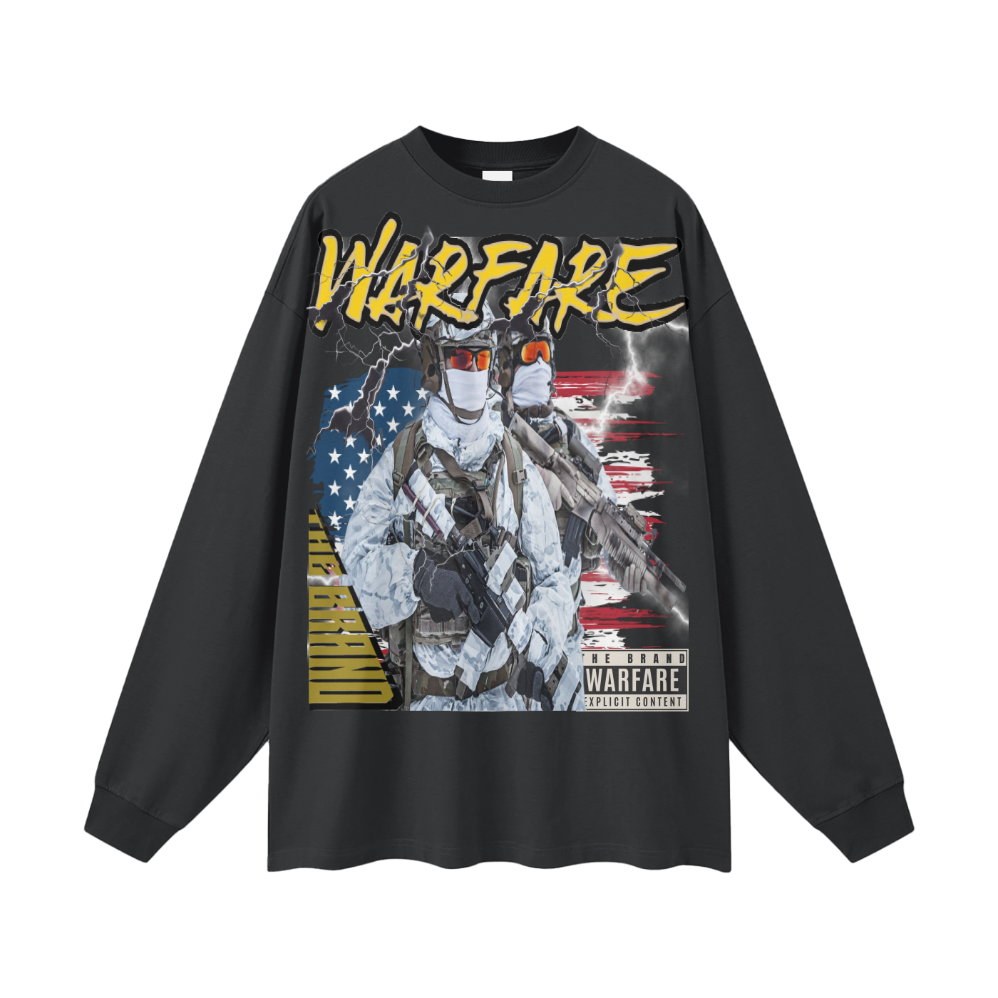 Streetwear Unisex Cotton Long Sleeve Tee