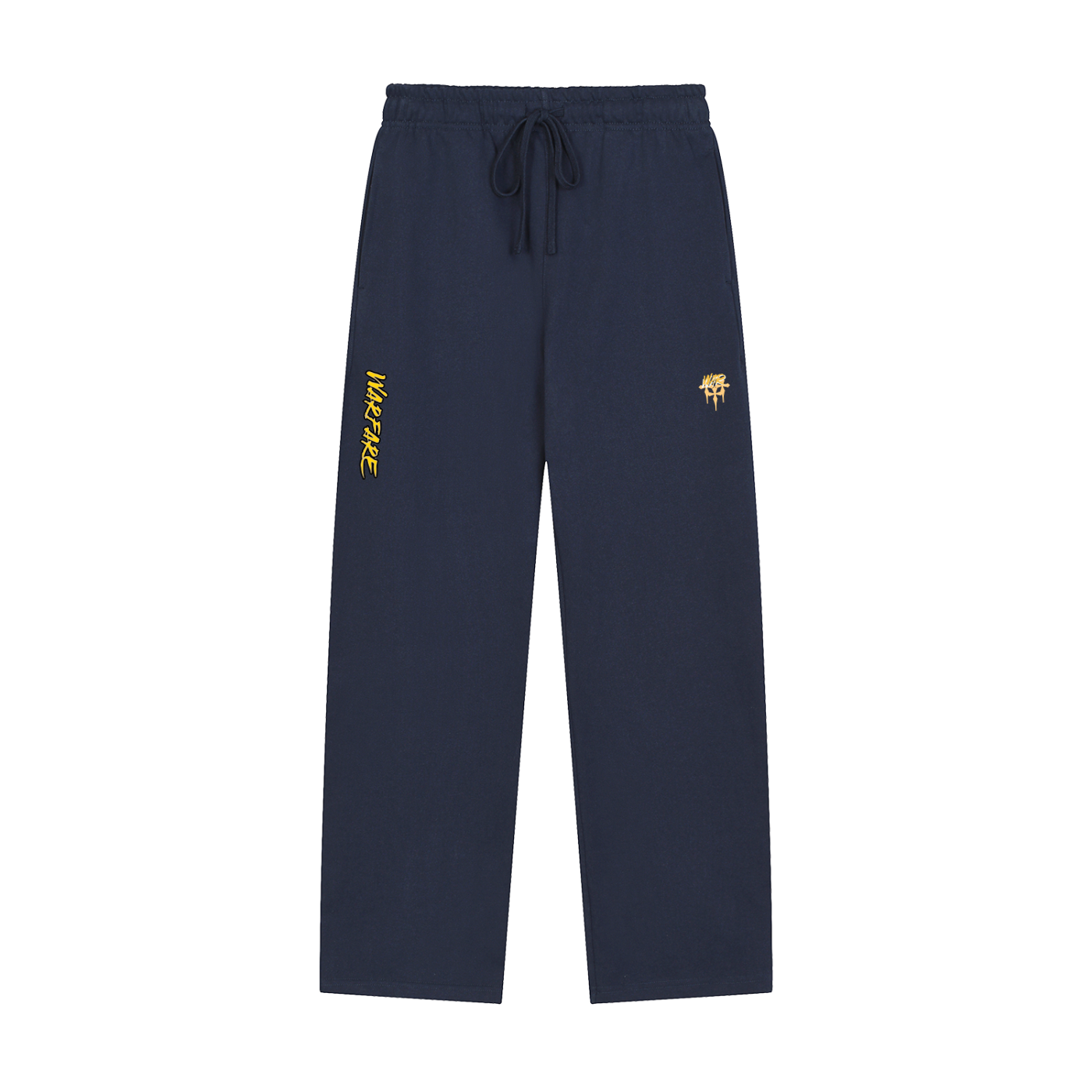 Solid Color Straight-Leg Sweatpants