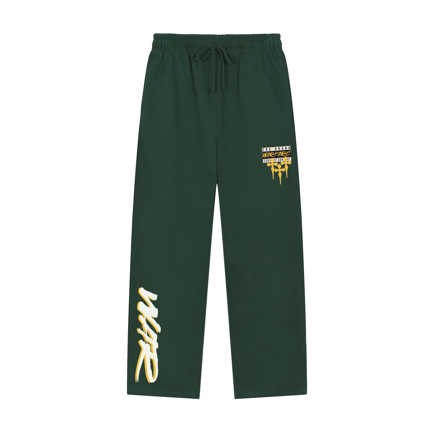 Solid Color Straight-Leg Sweatpants
