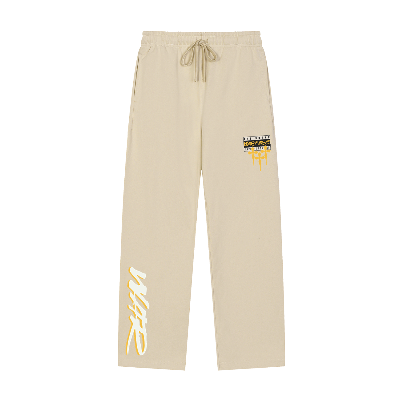 Solid Color Straight-Leg Sweatpants
